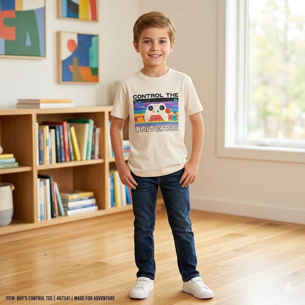 Old Navy "Control the Universe" Gamer T-Shirt Youth L